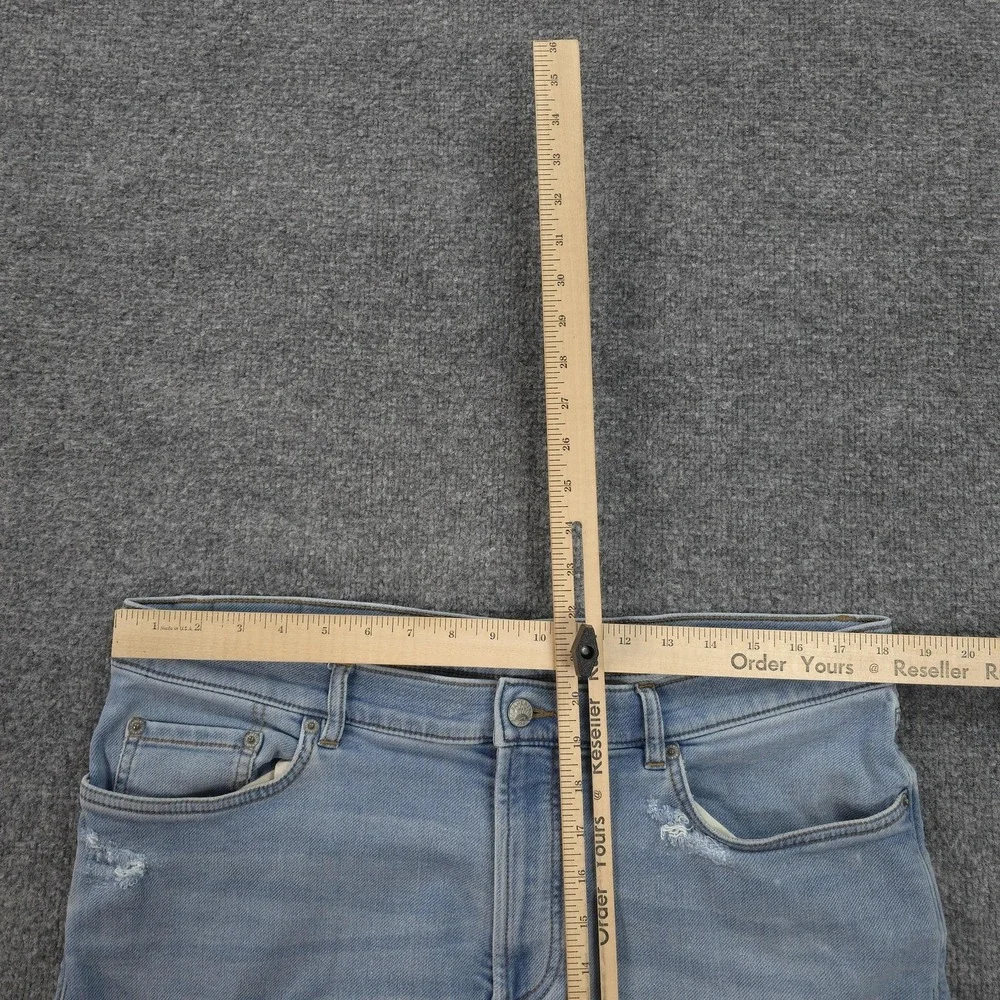 Faherty‎ Shorts Mens 35 Blue Denim Stretch Terry 5 Pocket Cutoff Summer Casual